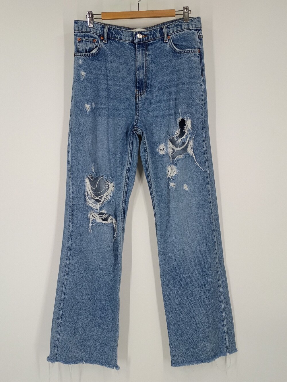 Zara The 90's Full Length Wide Leg Jeans